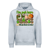 Heather Grey im just here for the snacks basketball brother Urban Hoodie - Zillion Design Studio