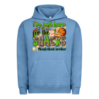 Pigment Pebble Blue im just here for the snacks basketball brother Urban Hoodie - Zillion Design Studio