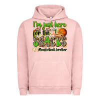 Pigment Salmon im just here for the snacks basketball brother Urban Hoodie - Zillion Design Studio