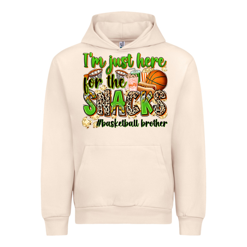 Im Just Here For The Snacks Basketball Brother Urban Hoodie by Zillion Design Studio | Teevron