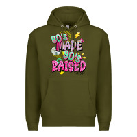 Army Green 80s made 90s raised Premium Hoodie - texasbilliewilder