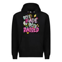 Black 80s made 90s raised Premium Hoodie - texasbilliewilder
