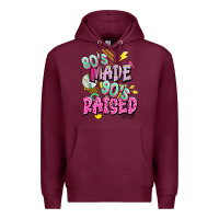 Burgundy 80s made 90s raised Premium Hoodie - texasbilliewilder