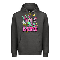 Charcoal Heather 80s made 90s raised Premium Hoodie - texasbilliewilder