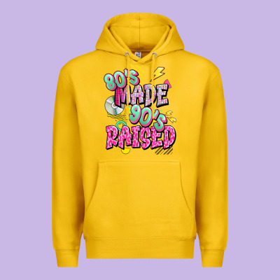 80s Made 90s Raised Premium Hoodie Designed By Texasbilliewilder