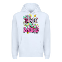 White 80s made 90s raised Premium Hoodie - texasbilliewilder