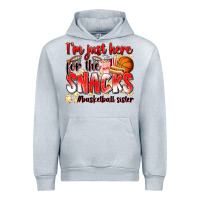 Heather Grey im just here for the snacks basketball sister Urban Hoodie - Zillion Design Studio