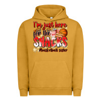 Pigment Peanut Butter im just here for the snacks basketball sister Urban Hoodie - Zillion Design Studio