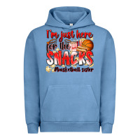 Pigment Pebble Blue im just here for the snacks basketball sister Urban Hoodie - Zillion Design Studio