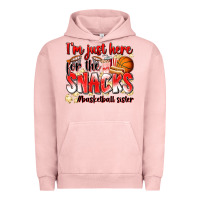 Pigment Salmon im just here for the snacks basketball sister Urban Hoodie - Zillion Design Studio