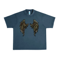 Midnight Navy leopard camouflage wings Urban Heavy Tee - RanaPortraitStore