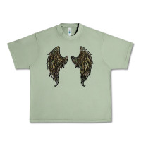 Oil Green leopard camouflage wings Urban Heavy Tee - RanaPortraitStore