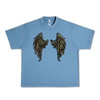 Pebble Blue leopard camouflage wings Urban Heavy Tee - RanaPortraitStore