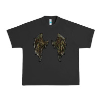 Pigment Black leopard camouflage wings Urban Heavy Tee - RanaPortraitStore