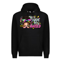 Black 80s made 90s raised messy bun Premium Hoodie - texasbilliewilder