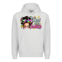 Dove Grey 80s made 90s raised messy bun Premium Hoodie - texasbilliewilder