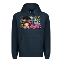 Navy 80s made 90s raised messy bun Premium Hoodie - texasbilliewilder
