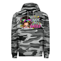 Slate Camo 80s made 90s raised messy bun Premium Hoodie - texasbilliewilder