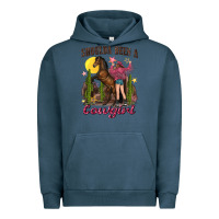 Pigment Midnight Navy shoulda been a cowgirl bucking horse Urban Hoodie - texasbilliewilder