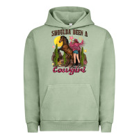 Pigment Oil Green shoulda been a cowgirl bucking horse Urban Hoodie - texasbilliewilder