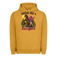 Pigment Peanut Butter shoulda been a cowgirl bucking horse Urban Hoodie - texasbilliewilder