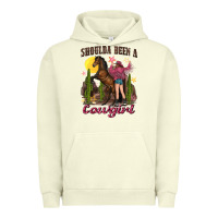 Pigment Pistachio shoulda been a cowgirl bucking horse Urban Hoodie - texasbilliewilder