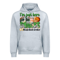 Heather Grey i'm just here for the snacks #basketball brother Urban Hoodie - Zillion Design Studio