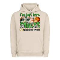 Pigment French Oak i'm just here for the snacks #basketball brother Urban Hoodie - Zillion Design Studio