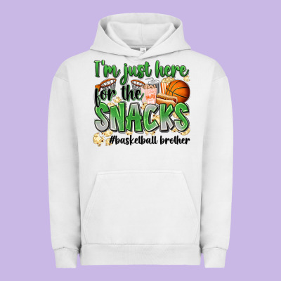 I'm Just Here For The Snacks #basketball Brother Urban Hoodie Designed By Zillion Design Studio