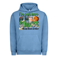 Pigment Pebble Blue i'm just here for the snacks #basketball brother Urban Hoodie - Zillion Design Studio