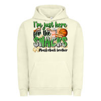 Pigment Pistachio i'm just here for the snacks #basketball brother Urban Hoodie - Zillion Design Studio