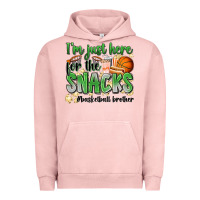 Pigment Salmon i'm just here for the snacks #basketball brother Urban Hoodie - Zillion Design Studio