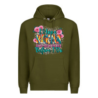 Army Green i hope karma slaps you in the face before i do Premium Hoodie - Zillion Design Studio