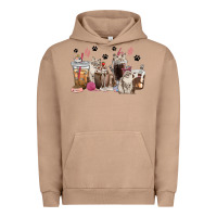 Pigment Burro siberian cat coffee cups Urban Hoodie - texasbilliewilder