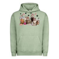 Siberian Cat Coffee Cups Urban Hoodie | Teevron