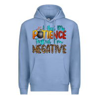 Colony Blue i had my patience tested i'm negative Premium Hoodie - Zillion Design Studio
