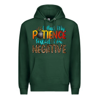 Sports Green i had my patience tested i'm negative Premium Hoodie - Zillion Design Studio