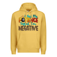 Antique Gold i had my patience tested i'm negative Premium Hoodie - Zillion Design Studio