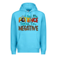 Ocean Blue i had my patience tested i'm negative Premium Hoodie - Zillion Design Studio