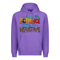 Purple i had my patience tested i'm negative Premium Hoodie - Zillion Design Studio