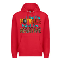 Red i had my patience tested i'm negative Premium Hoodie - Zillion Design Studio