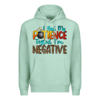 Seafoam i had my patience tested i'm negative Premium Hoodie - Zillion Design Studio