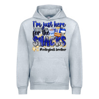Heather Grey im just here for the snacks volleyball brother Urban Hoodie - Zillion Design Studio