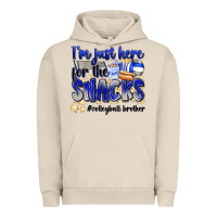 Pigment French Oak im just here for the snacks volleyball brother Urban Hoodie - Zillion Design Studio