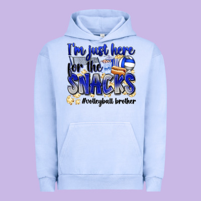 Im Just Here For The Snacks Volleyball Brother Urban Hoodie Designed By Zillion Design Studio