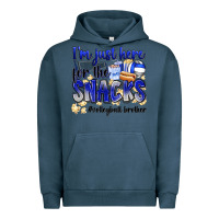 Pigment Midnight Navy im just here for the snacks volleyball brother Urban Hoodie - Zillion Design Studio