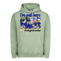 Pigment Oil Green im just here for the snacks volleyball brother Urban Hoodie - Zillion Design Studio