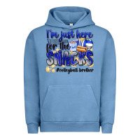 Pigment Pebble Blue im just here for the snacks volleyball brother Urban Hoodie - Zillion Design Studio