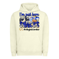 Pigment Pistachio im just here for the snacks volleyball brother Urban Hoodie - Zillion Design Studio