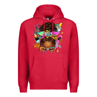 Cardinal 90s afro messy bun Premium Hoodie - texasbilliewilder